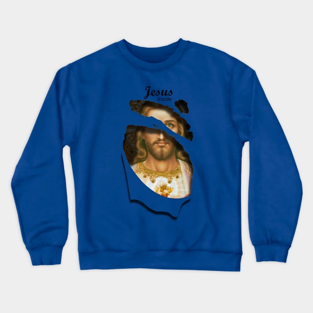 Jesus Inside Crewneck Sweatshirt by StGeorgeClothing